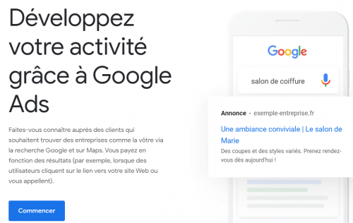 création compte google ads